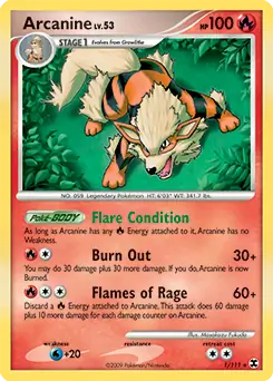 Arcanine Holo 1 Normal