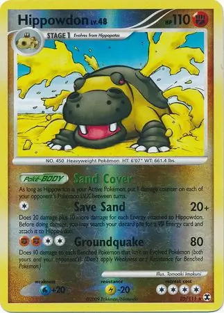Hippowdon Reverse Holo 25 Normal