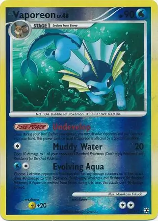 Vaporeon Reverse Holo 34 Normal