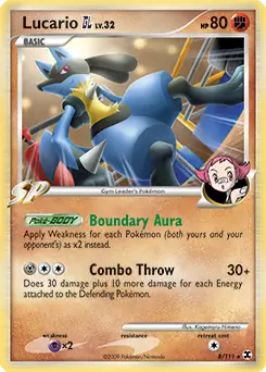 Lucario GL Holo 8 Normal