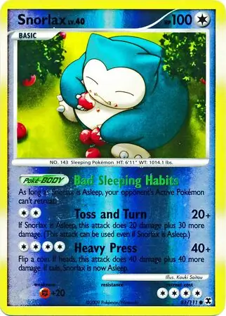 Snorlax Reverse Holo 81 Normal