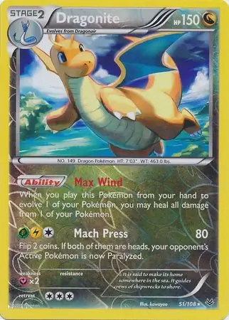 Dragonite Reverse Holo 51 Normal