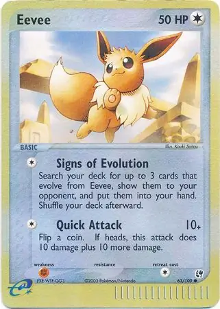 Eevee Reverse Holo 63 Normal