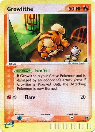 Growlithe Reverse Holo 65 Normal