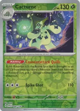 Cacturne Reverse Holo 006 Normal