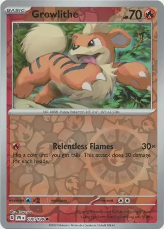 Growlithe Reverse Holo 030 Normal