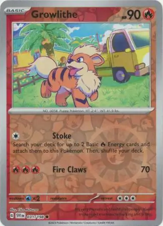 Growlithe Reverse Holo 031 Normal