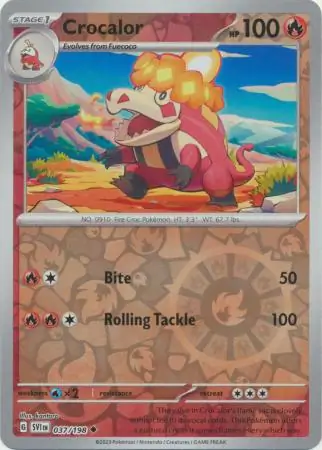 Crocalor Reverse Holo 037 Normal