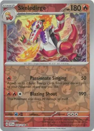 Skeledirge Reverse Holo 038 Normal