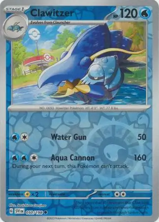 Clawitzer Reverse Holo 050 Normal