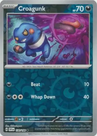 Croagunk Reverse Holo 130 Normal