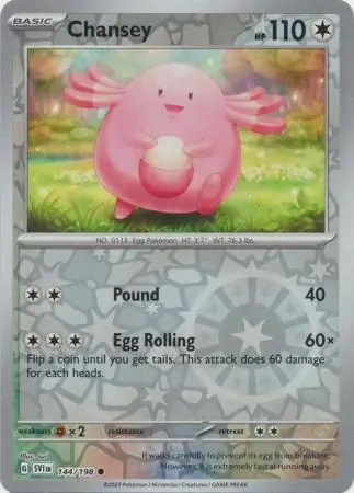 Chansey Reverse Holo 144