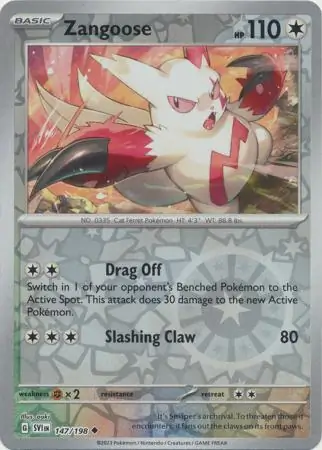 Zangoose Reverse Holo 147 Normal