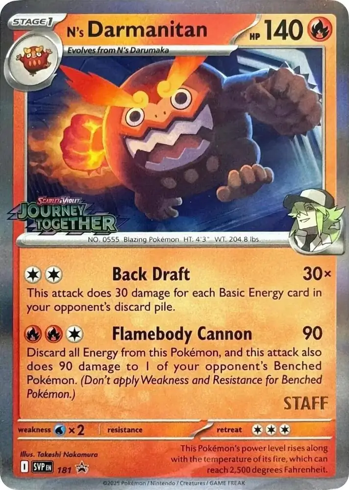 N's Darmanitan Staff Prerelease 181 Normal