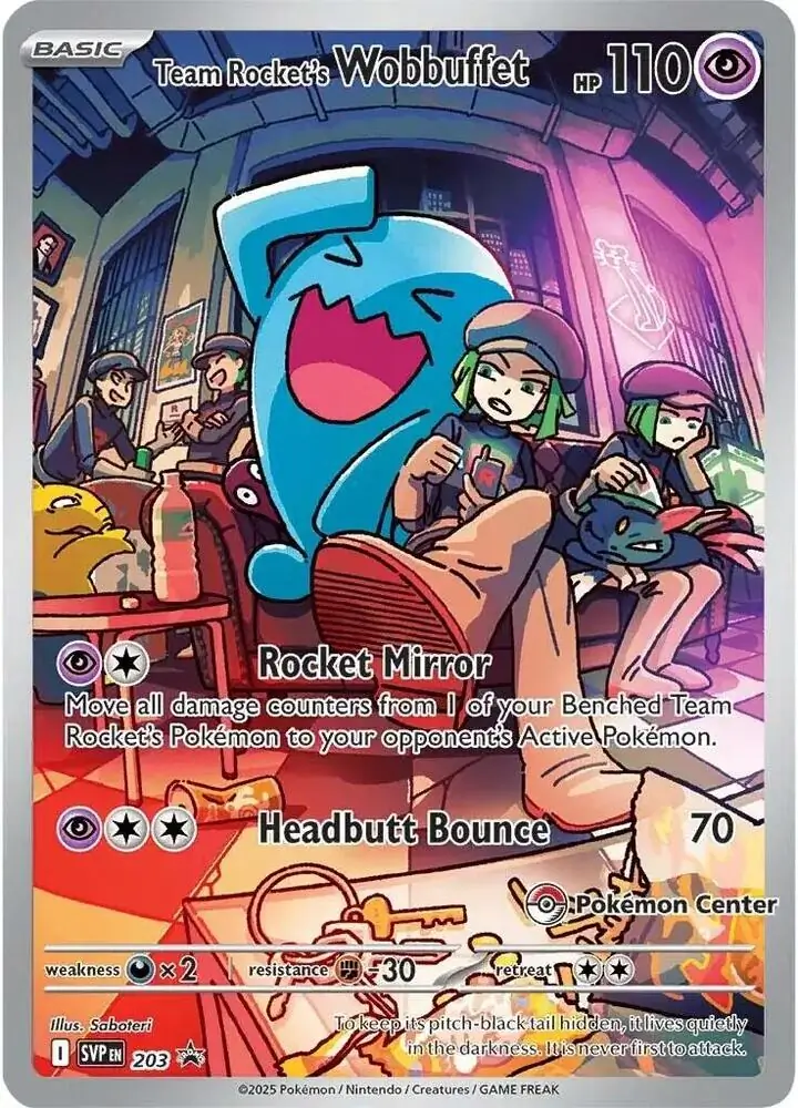 Team Rocket's Wobbuffet Pokemon Center Exclusive 203