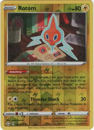 Rotom Reverse Holo 034 Normal
