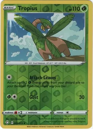 Tropius Reverse Holo 005 Normal