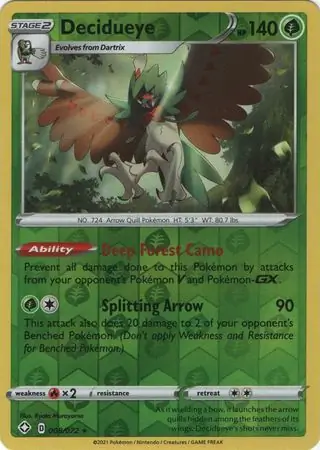 Decidueye Reverse Holo 008 Normal