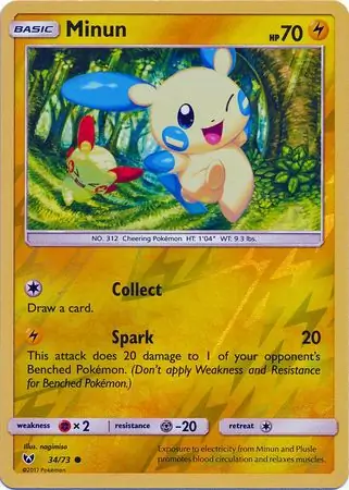 Minun Reverse Holo 34