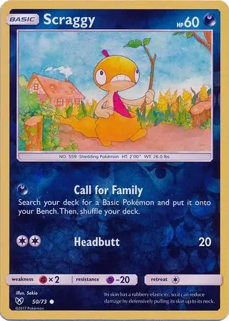 Scraggy Reverse Holo 50