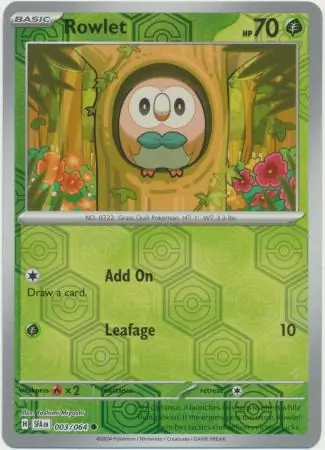 Rowlet Reverse Holo 003 Normal