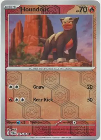 Houndour Reverse Holo 007 Normal