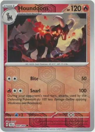 Houndoom Reverse Holo 008 Normal
