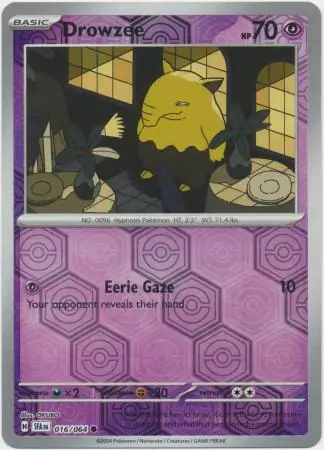 Drowzee Reverse Holo 016 Normal