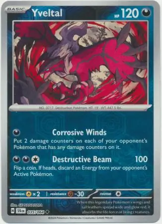 Yveltal Reverse Holo 035