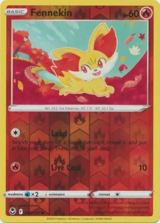 Fennekin Reverse Holo 025 Normal