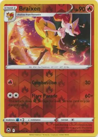 Braixen Reverse Holo 026 Normal
