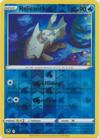 Relicanth Reverse Holo 044 Normal