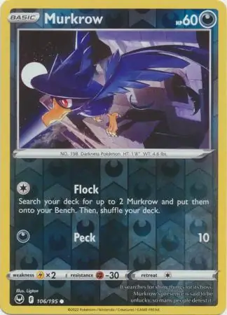 Murkrow Reverse Holo 106