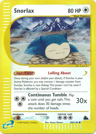 Snorlax Reverse Holo 100
