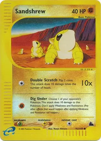 Sandshrew Reverse Holo 92 Normal