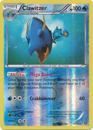 Clawitzer Reverse Holo 34