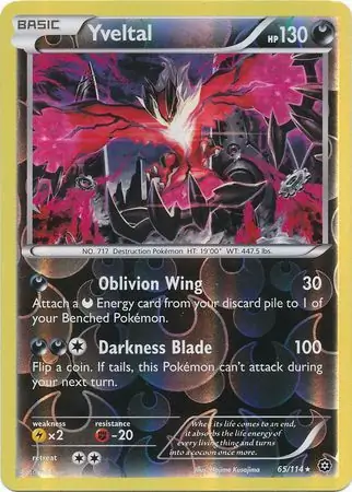 Yveltal Reverse Holo 65 Normal