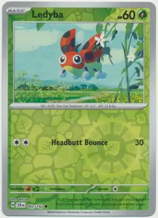 Ledyba Reverse Holo 002 Normal