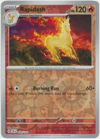 Rapidash Reverse Holo 020 Normal