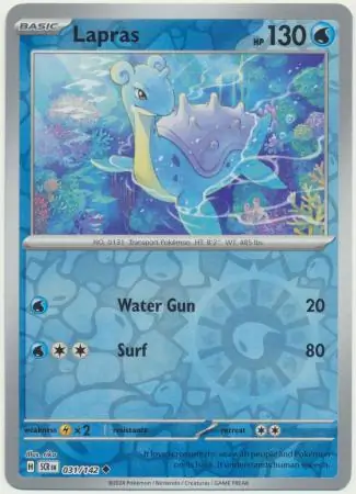 Lapras Reverse Holo 031 Normal