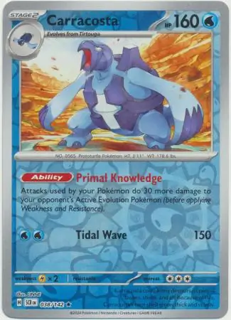 Carracosta Reverse Holo 038 Normal