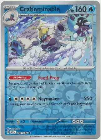 Crabominable Reverse Holo 042 Normal