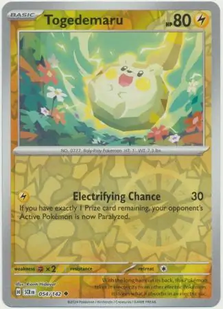 Togedemaru Reverse Holo 054 Normal