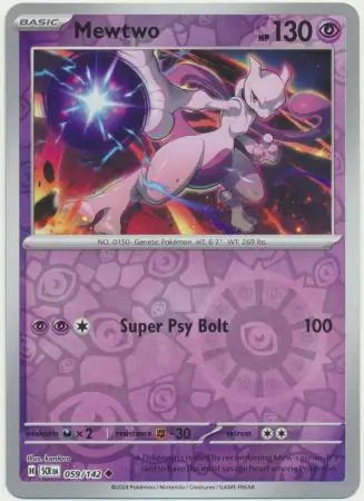 Mewtwo Reverse Holo 059 Normal