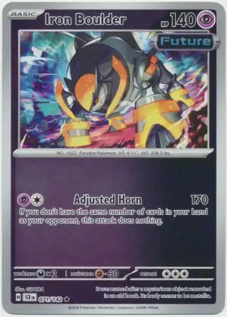 Iron Boulder Reverse Holo 071 Normal