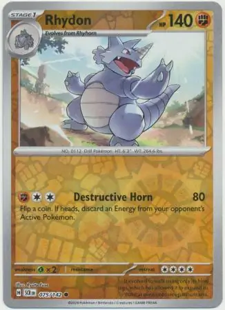 Rhydon Reverse Holo 075 Normal