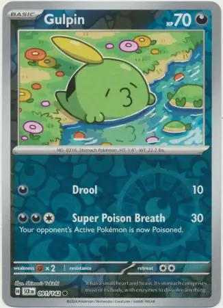Gulpin Reverse Holo 091 Normal