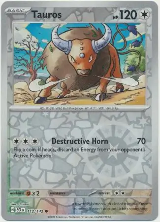 Tauros Reverse Holo 112
