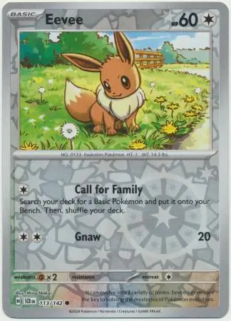 Eevee Reverse Holo 113 Normal