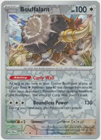 Bouffalant Reverse Holo 119 Normal